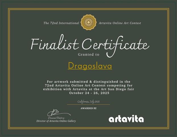 Certificate of Artistic Achievement