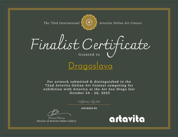 Certificate of Artistic Achievement
