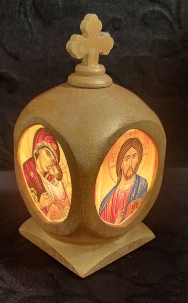 Creative wooden handicraft in the shape of a church dome by Isidora Ranđelović Videnović