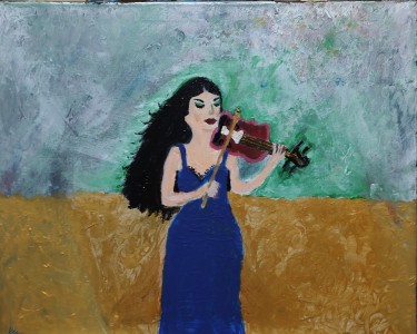 Girl with a violin by iilart