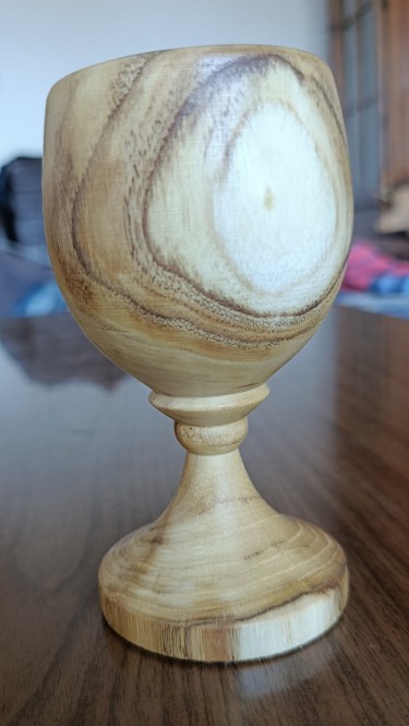 Acacia wood cup by sasa kolbas
