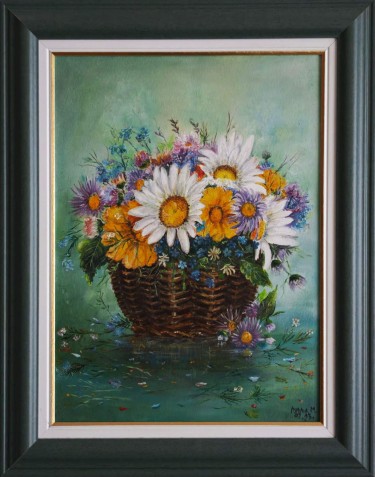 Flowers in a basket by Ljiljana Milic