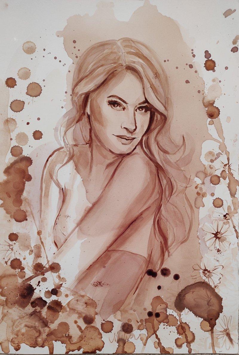 Neven, Painting Kovačević Mira, Slikanje vinom