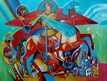 Sveti Djordje ubija Azdaju by Velickovic Snezana