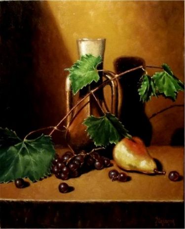 Still Life and Fruit by Mesaroš Joži