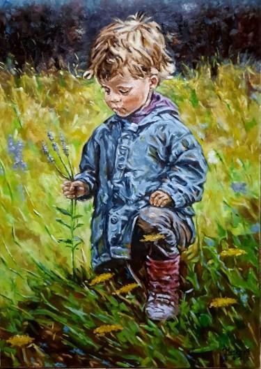 The boy in the field by Mesaroš Joži