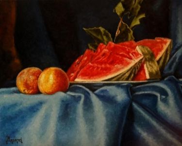 Watermelon and peaches,  by Mesaroš Joži