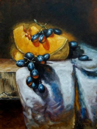 Pumpkin and grapes by Mesaroš Joži