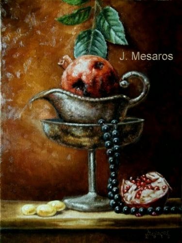 Still life with pomegranate by Mesaroš Joži