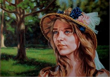 Girl with hat by Mesaroš Joži