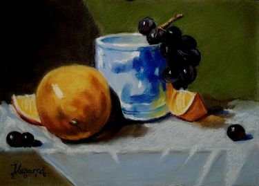 Grapes and oranges