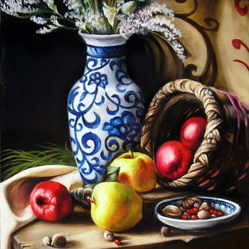 VAZE AND APPLE,  by Aleksandar Krstić