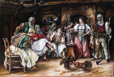 Borba petlova II (Paja Jovanović) by Aleksandar Krstic