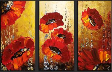 Flowers (triptych) by Aleksandar Krstic